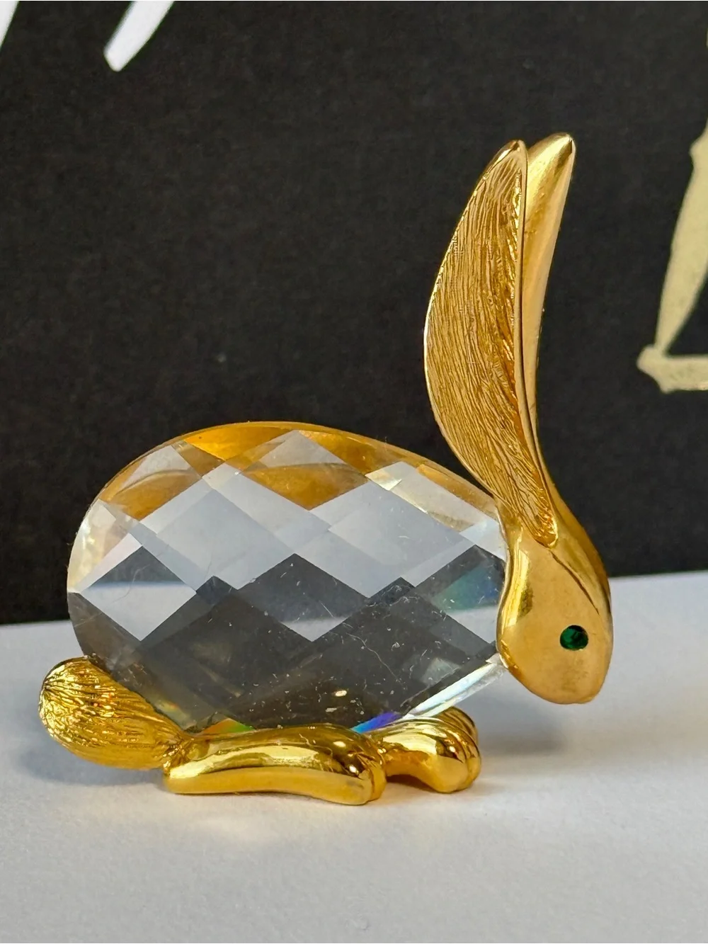 VTG Miniature Crystal Figurine  Set Of 3 Collectible Vintage Animals